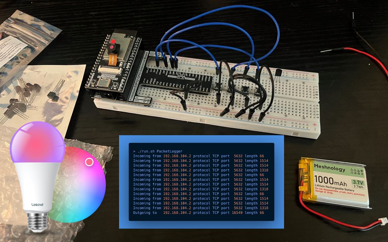 ESP32 board driving smart bulbs over BLE